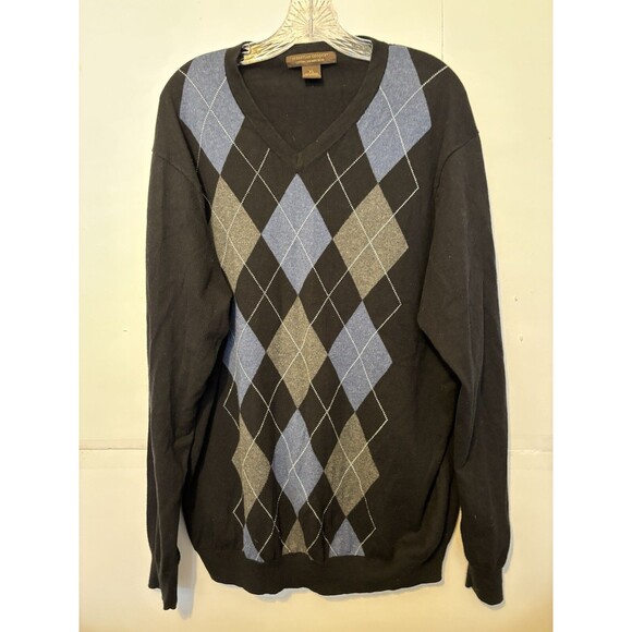 Cashmere Black Knit sweater sz XL GrampaCore Preppy by Sebatian Cooper - Picture 8 of 8